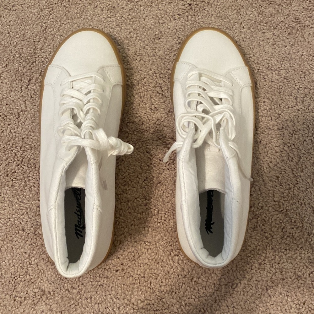Madewell Sidewalk High-Top Sneakers in Recycled Canvas AI292 - Picture 3 of 7